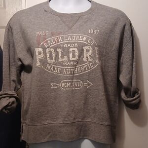 Polo by Ralph Lauren Men’s Gray Logo Pullover Sweatshirt